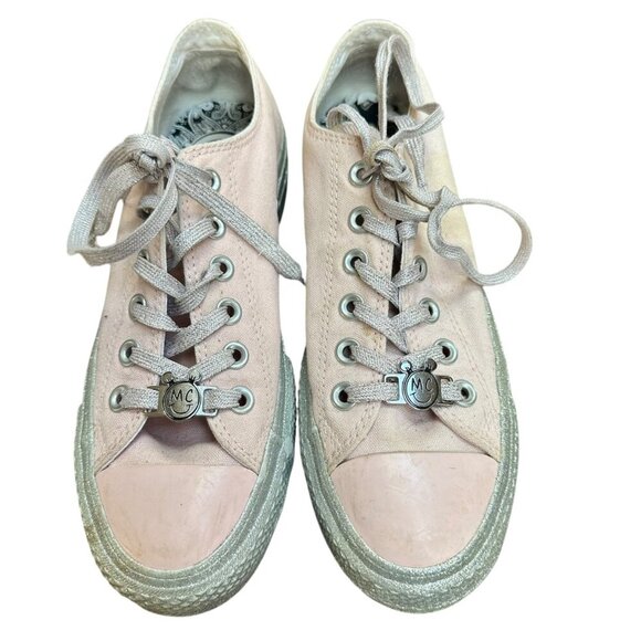 Converse Miley Cyrus Chuck Taylor All-Star Pink Glitter Platform Sneakers Size 7 - Picture 2 of 9